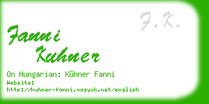 fanni kuhner business card